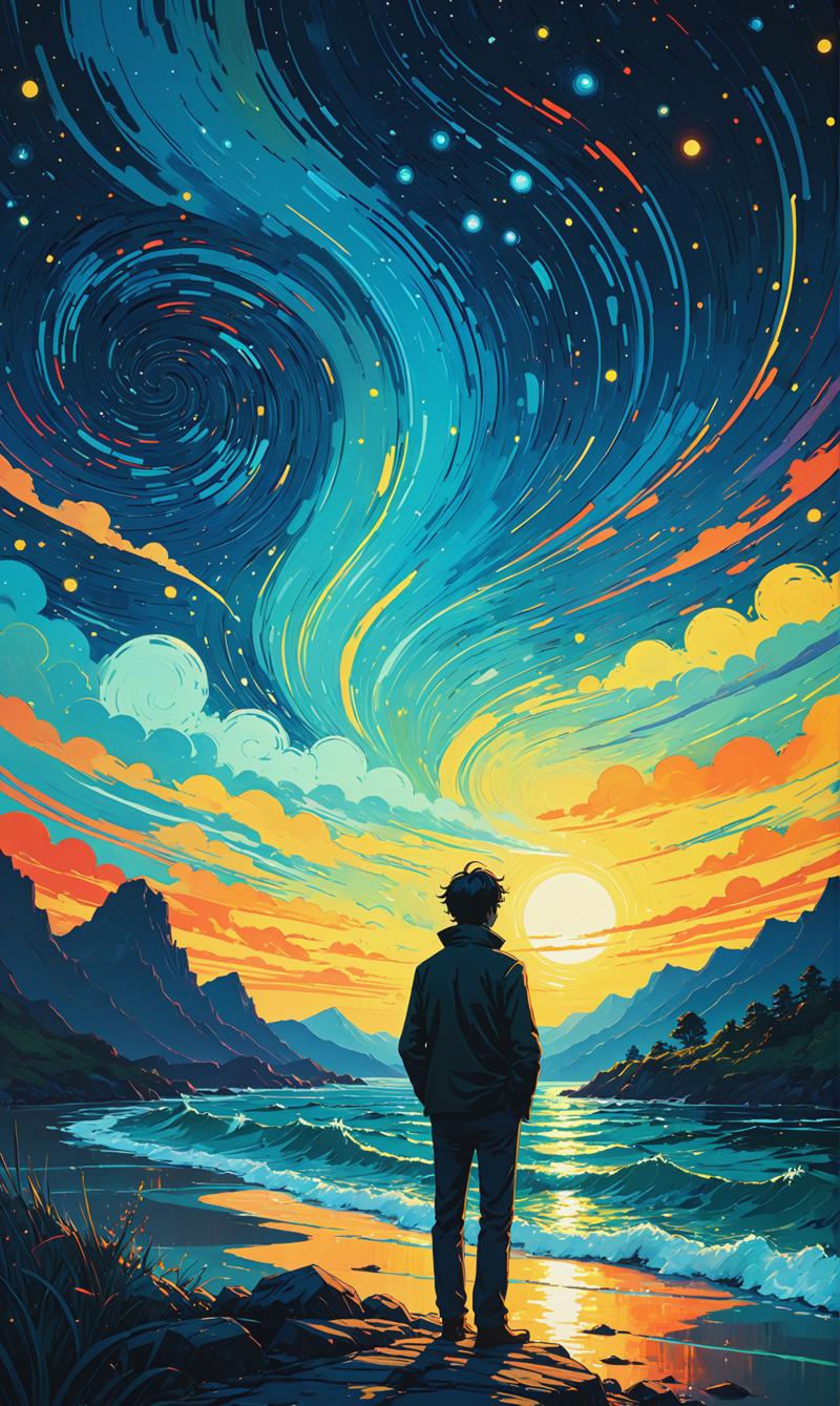 01226-859987062-Art by James R. Eads, Swirling and flowing lines define the vivid landscapes and sky, drawing inspiration from Van Gogh's Starry.png